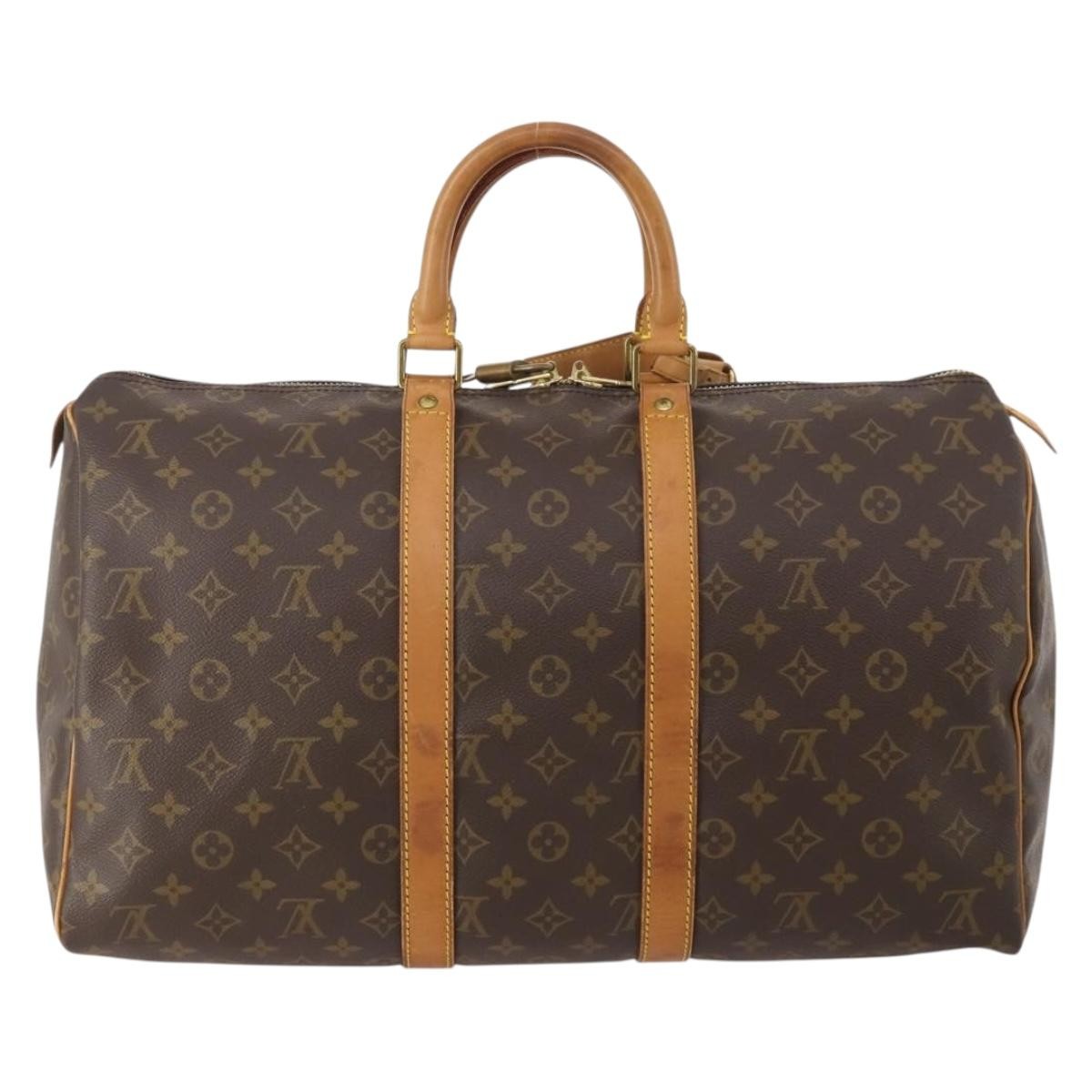 Louis Vuitton Keepall Bag Monogram Canvas Brown Canvas Travel Bag Bag (Pre-Loved)