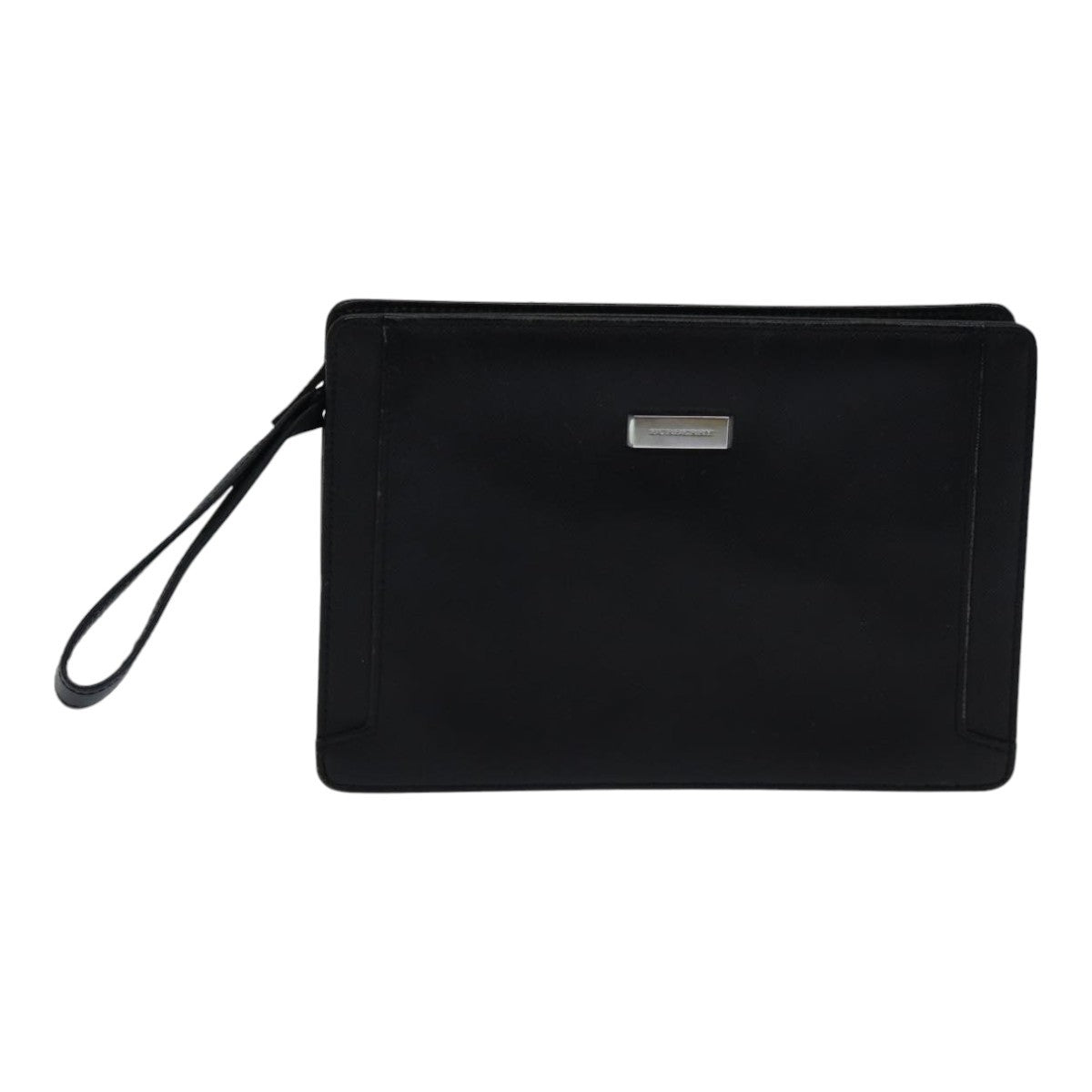 Burberry Vintage Pouch Leather Black Leather Clutche & Pouche Bag (Authentic Pre-Loved)