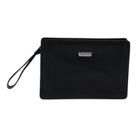 Burberry Vintage Pouch Leather Black Leather Clutche & Pouche Bag (Authentic Pre-Loved)