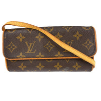Louis Vuitton Twin Handbag Monogram Canvas Brown Canvas Clutche & Pouche Bag (Authentic Pre-Loved)