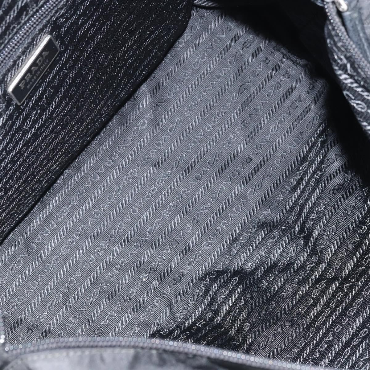 Prada Vintage Zip Tote Tessuto Black Nylon Tote Bag Bag (Authentic Pre-Loved)
