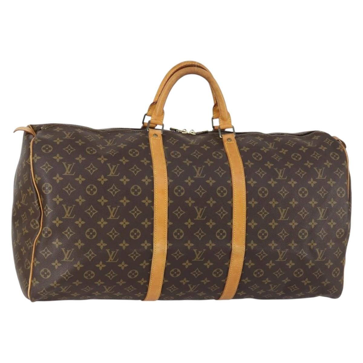 Louis Vuitton Keepall Bag Monogram Canvas Brown Canvas Travel Bag Bag (Pre-Loved)