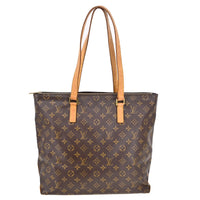 Louis Vuitton Cabas Mezzo Monogram Canvas Brown Canvas Tote Bag Bag (Authentic Pre-Loved)