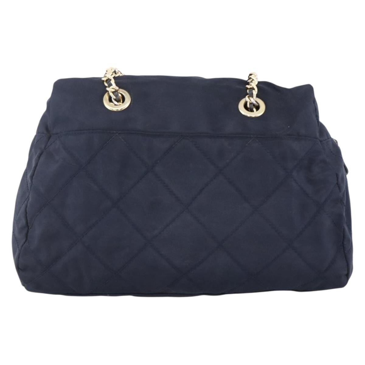 Prada Re-Edition 1995 Chain Tote Quilted Re-Nylon Navy Nylon Shoulder Bag Bag (Pre-Loved)