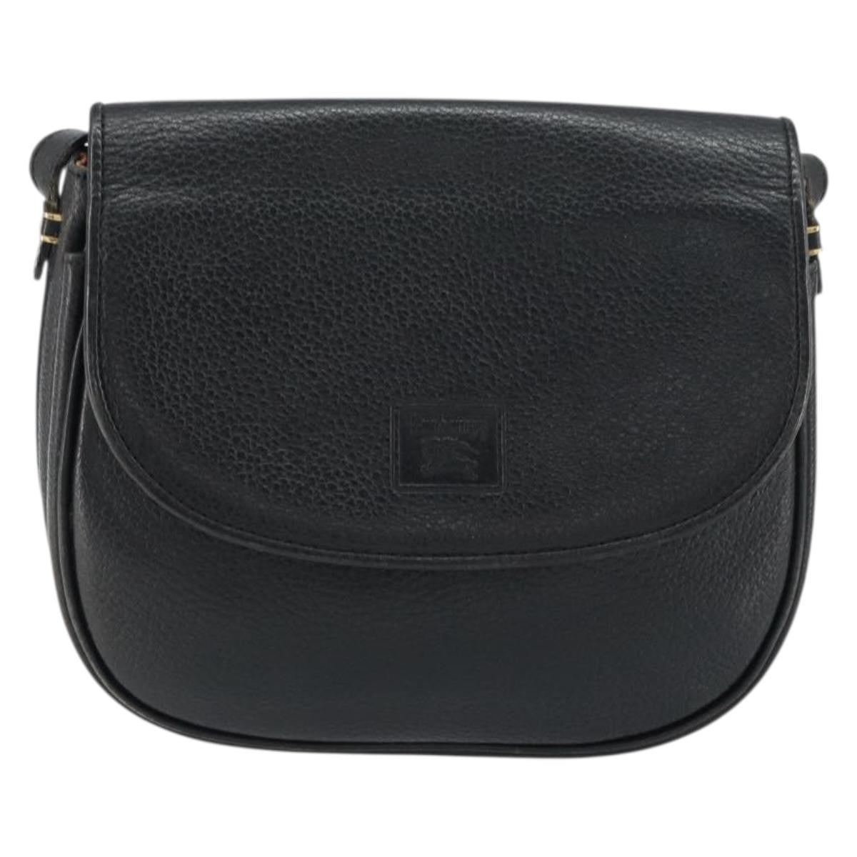 Burberry Vintage Shoulder Bag Leather Black Leather Shoulder Bag Bag (Pre-Loved)