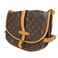 Louis Vuitton Saumur Handbag Monogram Canvas Brown Canvas Shoulder Bag Bag (Authentic Pre-Loved)