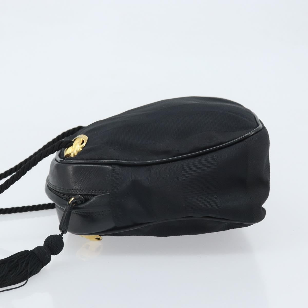 Salvatore Ferragamo Vintage Shoulder Bag Canvas Black Canvas Shoulder Bag Bag (Pre-Loved)