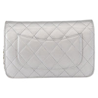 Chanel Reissue 2.55 Wallet On Chain Quilted Lambskin Silver Leather Shoulder Bag Bag (Pre-Loved)
