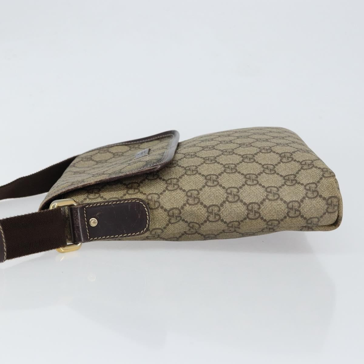 Gucci Flap Messenger Gg Coated Canvas Beige Pvc Shoulder Bag Bag (Pre-Loved)
