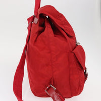Prada Double Front Pocket Backpack Tessuto Red Nylon Backpack Bag (Authentic Pre-Loved)