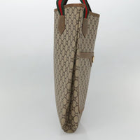 Gucci Vintage Web Strap Tote Gg Coated Canvas Beige Canvas Tote Bag Bag (Authentic Pre-Loved)