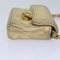 Chanel Vintage Square Cc Flap Bag Quilted Leather Gold Leather Shoulder Bag Bag (Authentic Pre-Loved)