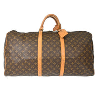 Louis Vuitton Keepall Bag Monogram Canvas Brown Canvas Travel Bag Bag (Pre-Loved)