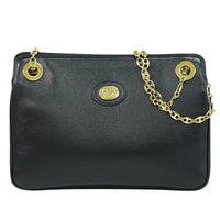 Gucci Marina Chain Shoulder Bag Leather Black Leather Shoulder Bag Bag (Pre-Loved)