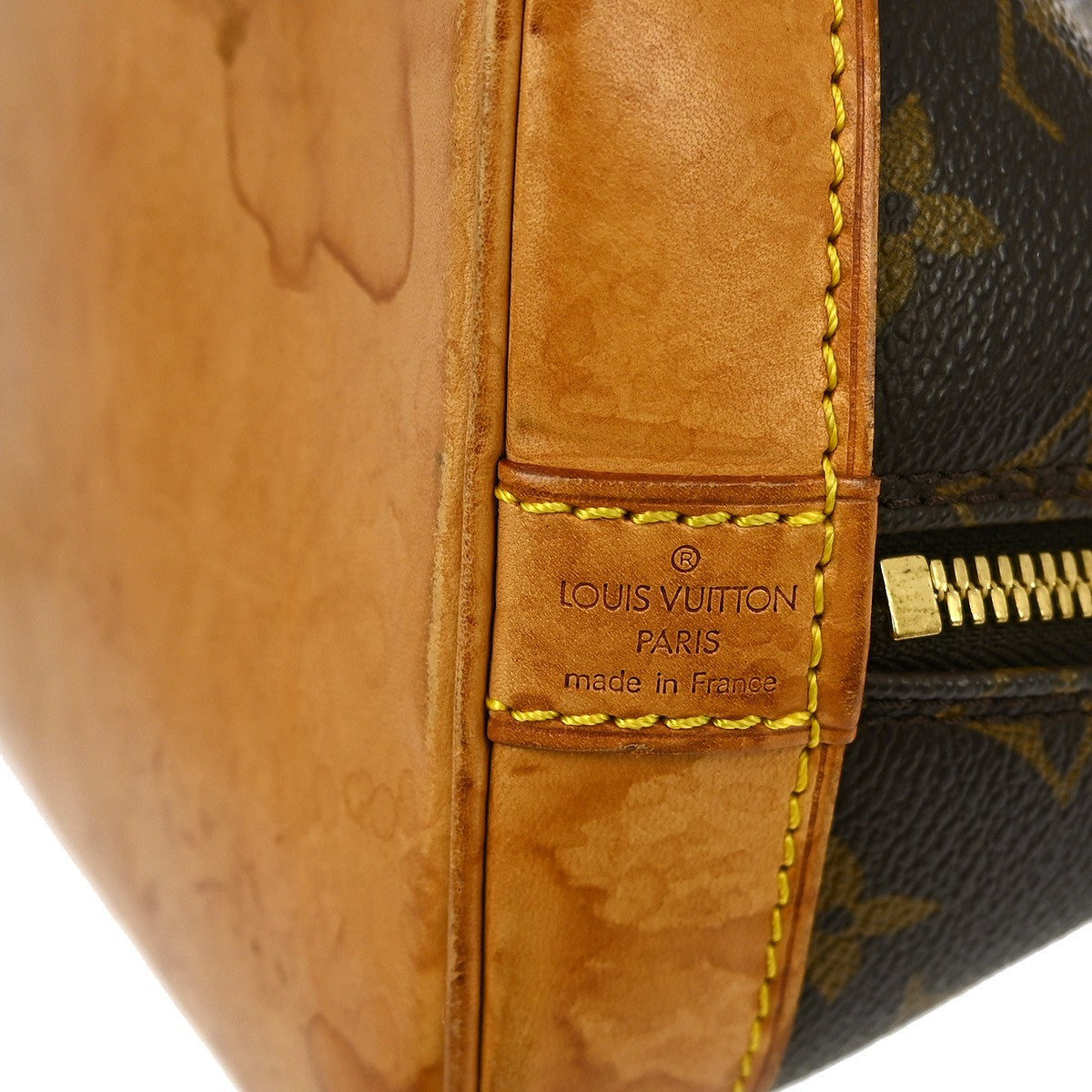 Louis Vuitton Alma Handbag Monogram Canvas Brown Canvas Handbag (Pre-Loved)