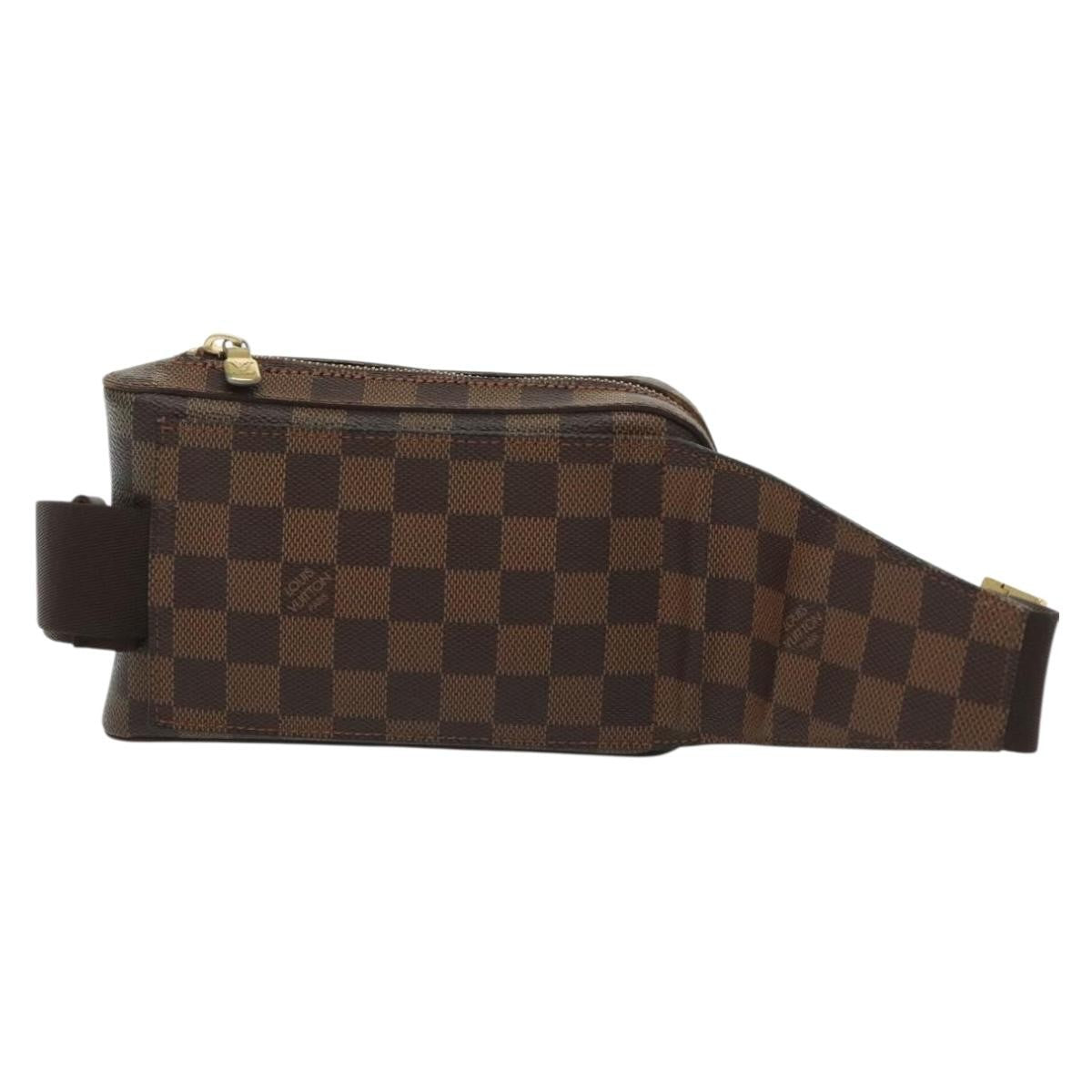 Louis Vuitton Geronimos Waist Bag Damier Brown Canvas Shoulder Bag Bag (Authentic Pre-Loved)