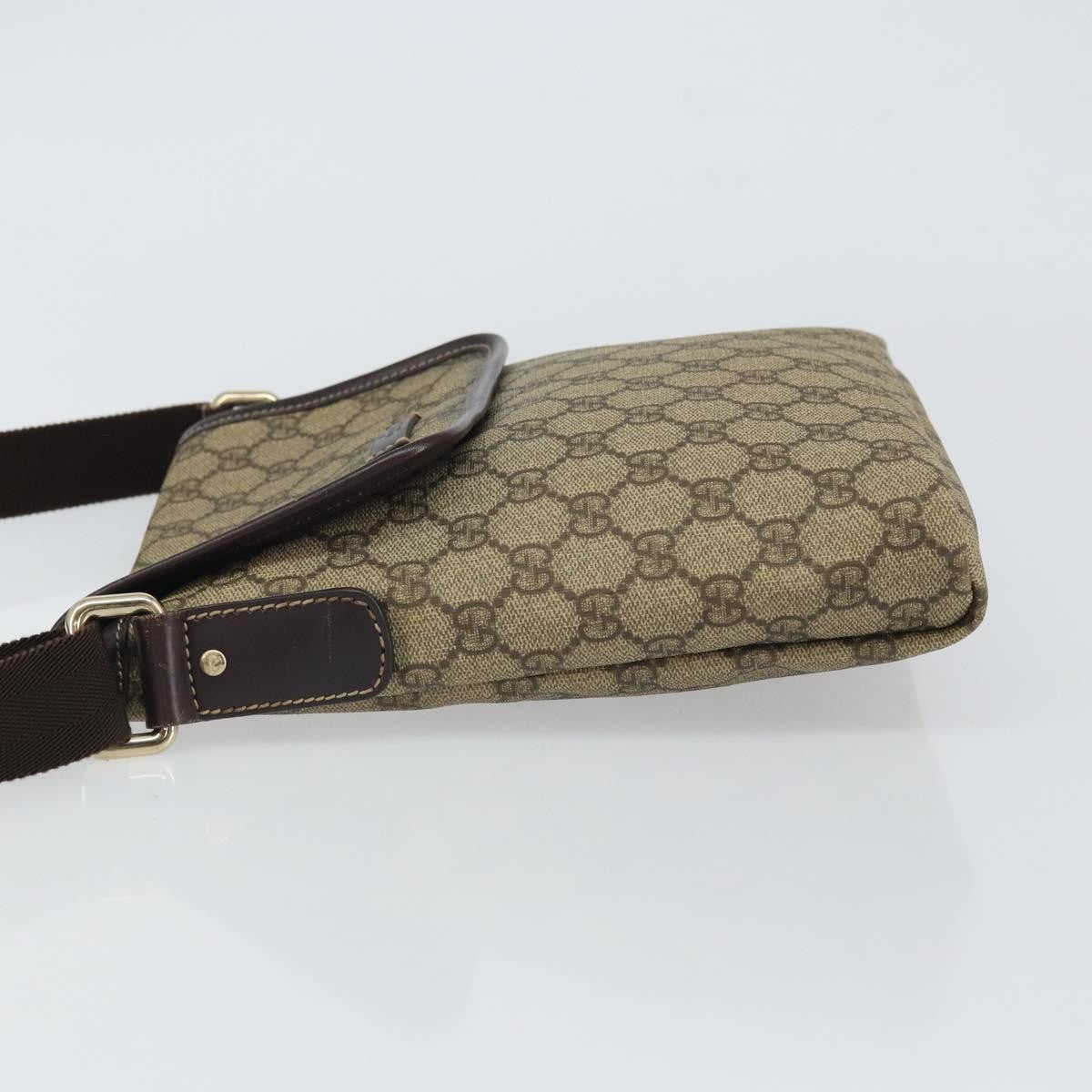 Gucci Flap Messenger Gg Coated Canvas Beige Pvc Shoulder Bag Bag (Authentic Pre-Loved)