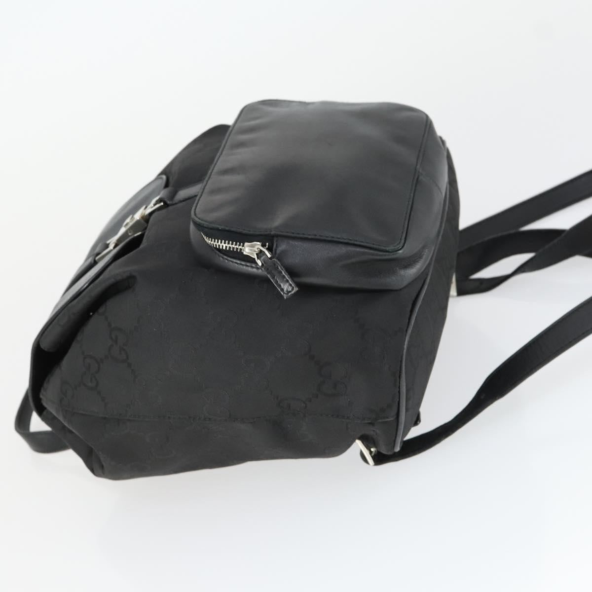 Gucci Vintage Jackie Backpack Gg Canvas Black Canvas Backpack Bag (Authentic Pre-Loved)