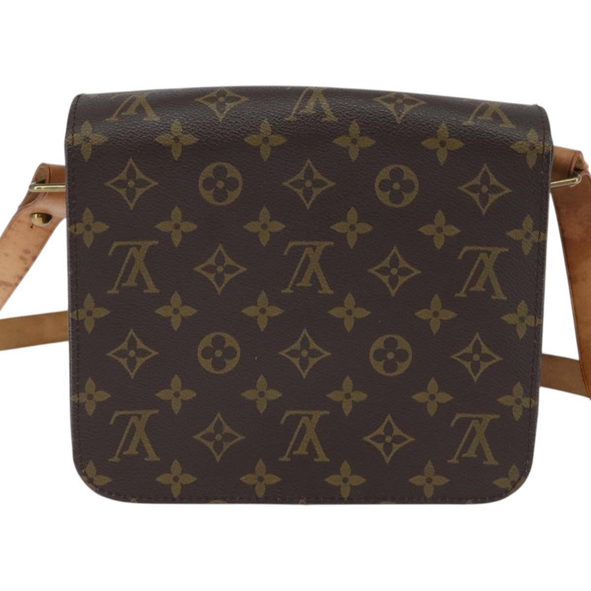 Louis Vuitton Cartouchiere Handbag Monogram Canvas Brown Canvas Shoulder Bag Bag (Pre-Loved)