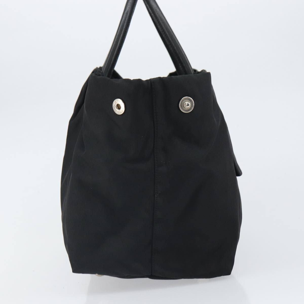 Prada Bow Tote Tessuto With Leather Black Nylon Tote Bag Bag (Pre-Loved)