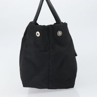 Prada Bow Tote Tessuto With Leather Black Nylon Tote Bag Bag (Pre-Loved)