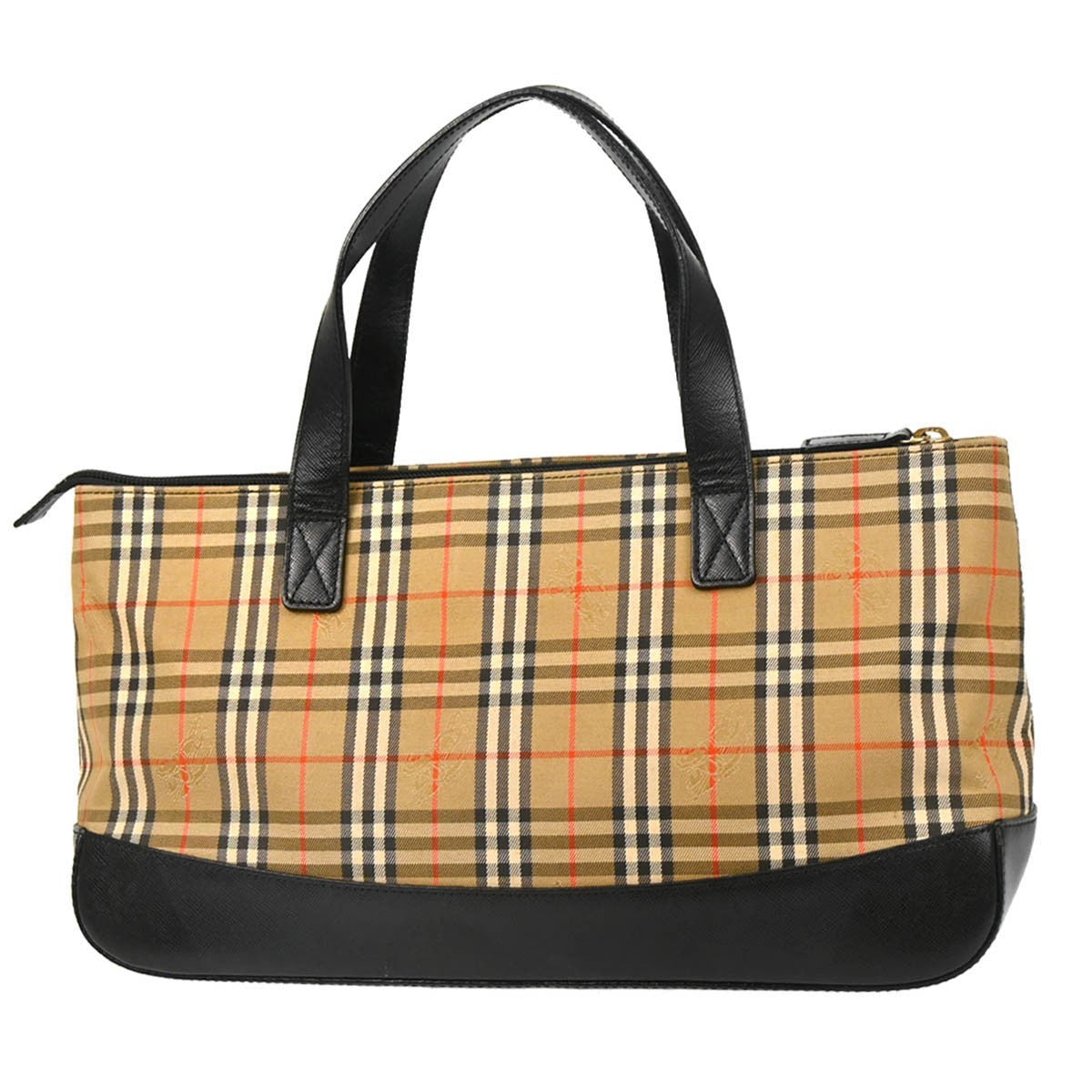 Burberry Nova Check Tote Nylon And Leather Beige Canvas Tote Bag Bag (Authentic Pre-Loved)