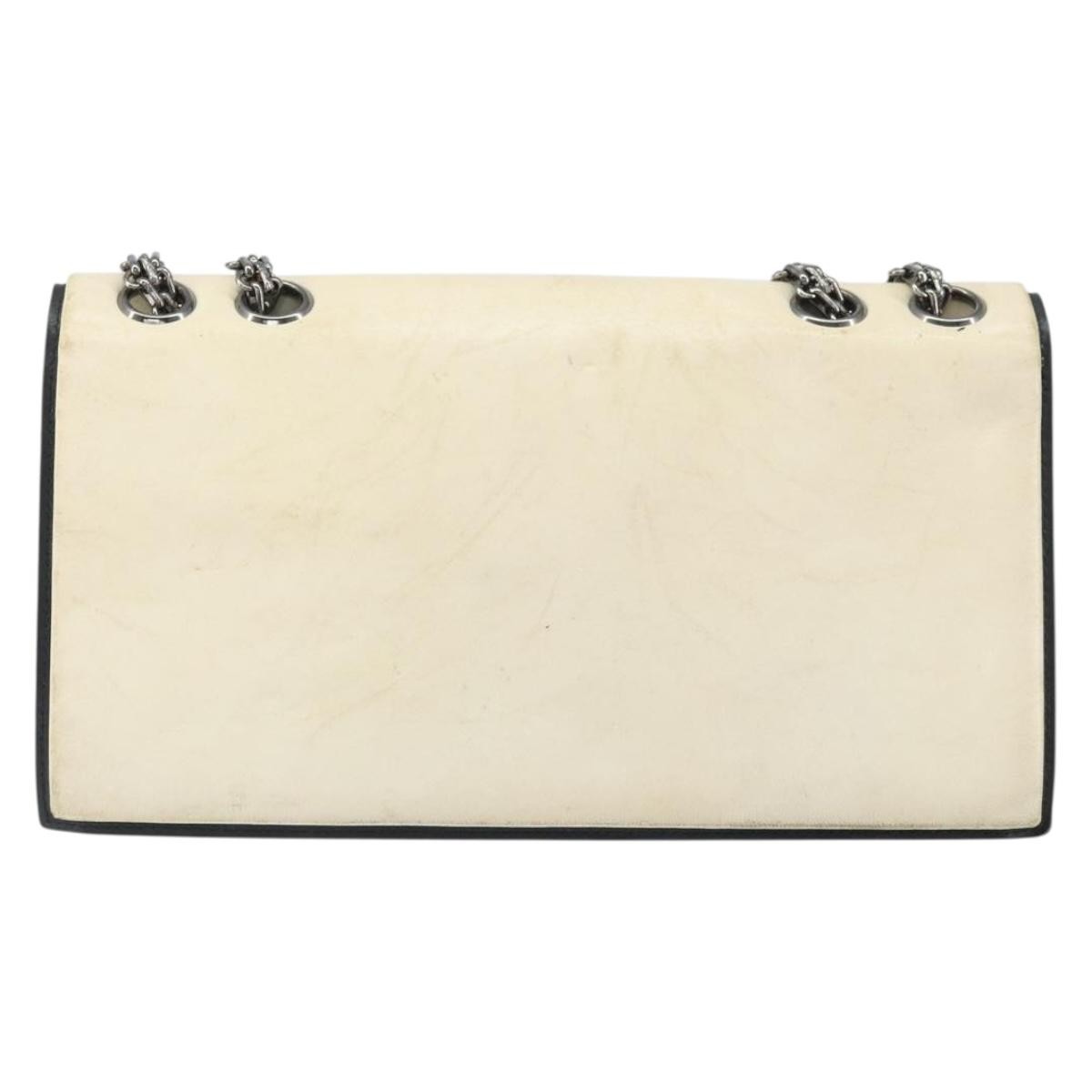 Chanel 2.55 Shoulder Bag Leather White Leather Shoulder Bag Bag (Pre-Loved)
