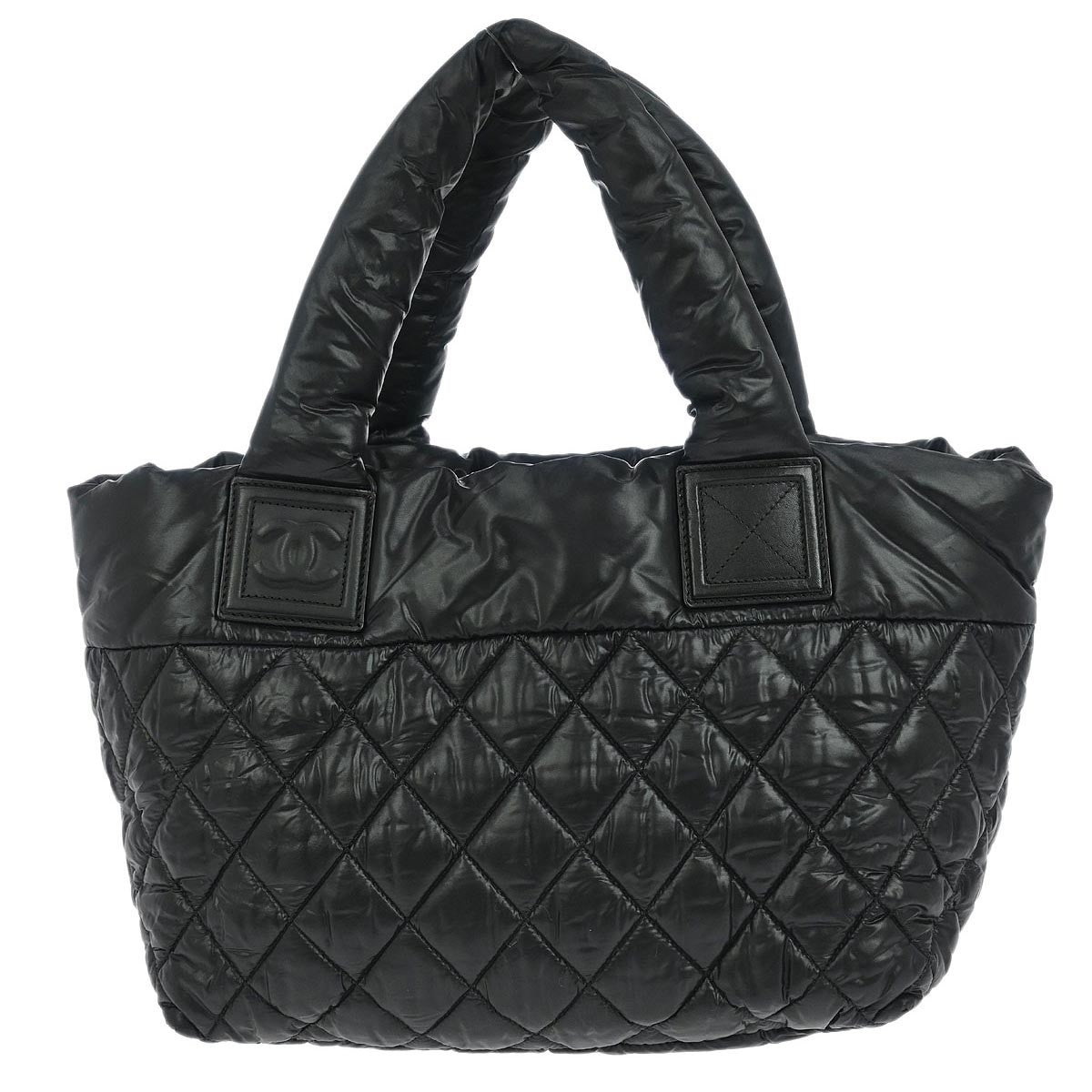 Chanel Coco Cocoon Reversible Tote Quilted Nylon Black Nylon Tote Bag Bag (Authentic Pre-Loved)