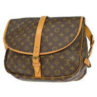 Louis Vuitton Louis Vuitton Saumur Handbag Monogram Canvas Brown Canvas Shoulder Bag Bag (Pre-Loved)