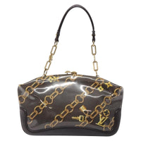 Louis Vuitton Charms Pochette Pvc Over Printed Silk Brown Canvas Clutche & Pouche Bag (Pre-Loved)