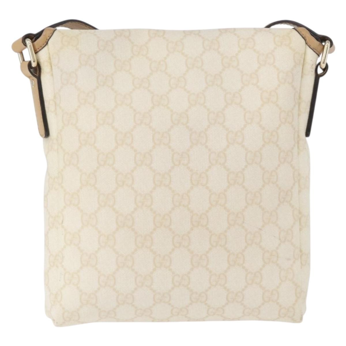 Gucci Flap Messenger Gg Coated Canvas Beige Canvas Shoulder Bag Bag (Authentic Pre-Loved)