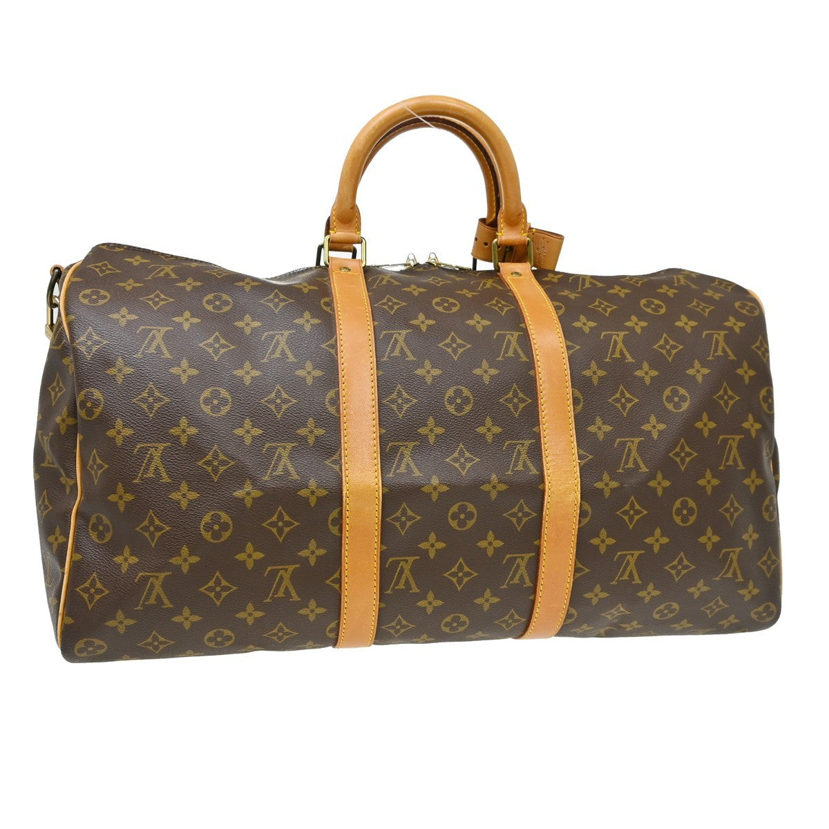 Louis Vuitton Keepall Bandouliere Bag Monogram Canvas Brown Canvas Travel Bag Bag (Pre-Loved)