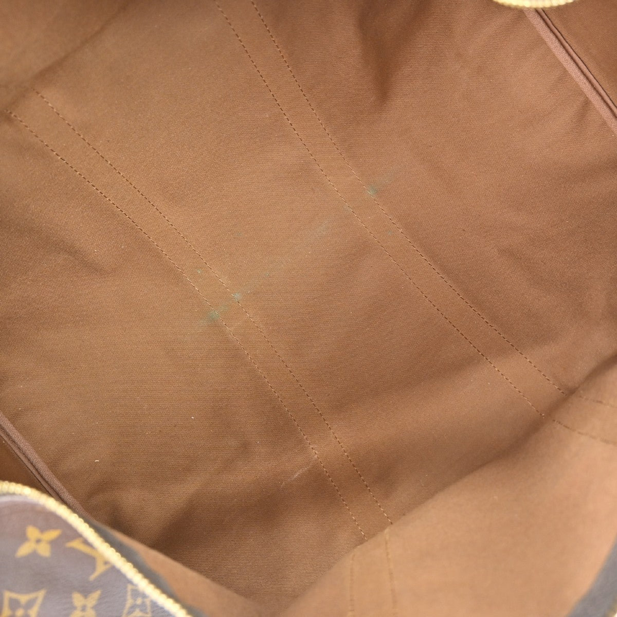 Louis Vuitton Keepall Bag Monogram Canvas Brown Canvas Travel Bag Bag (Authentic Pre-Loved)