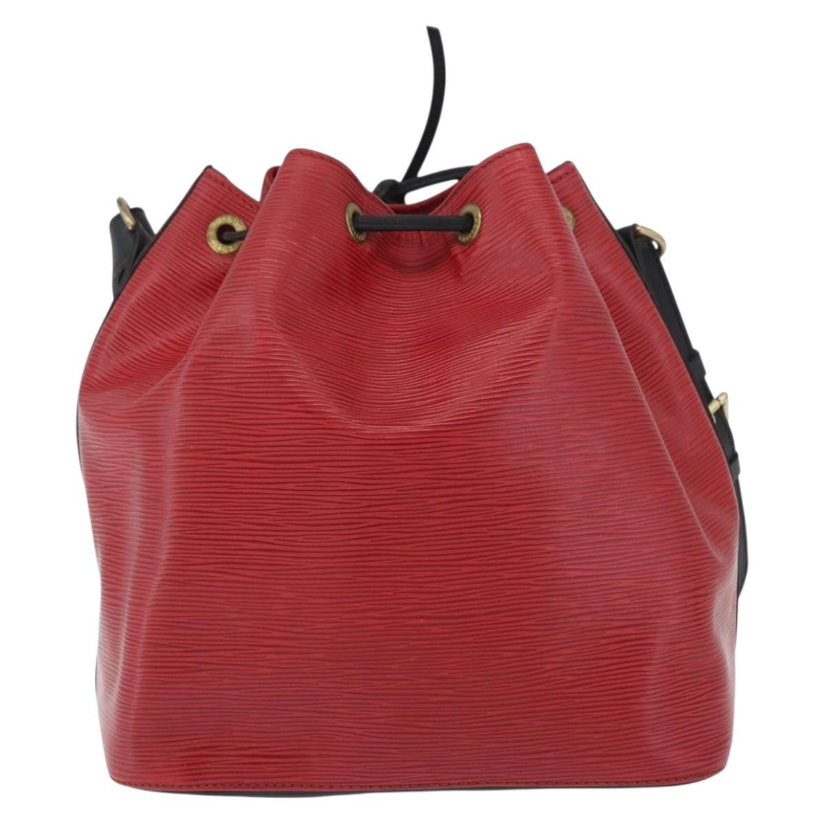 Louis Vuitton Bicolor Petit Noe Handbag Epi Leather Red Leather Shoulder Bag Bag (Authentic Pre-Loved)
