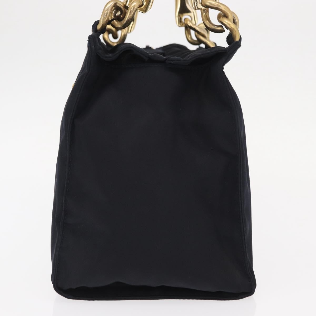 Prada Metal Handles Tote Tessuto Navy Nylon Tote Bag Bag (Pre-Loved)