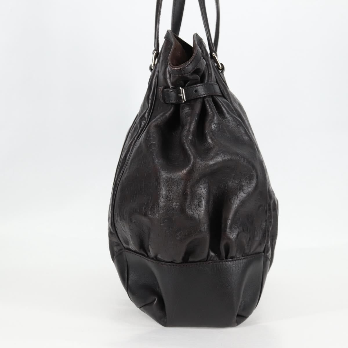 Gucci Full Moon Tote Leather Black Leather Tote Bag Bag (Pre-Loved)