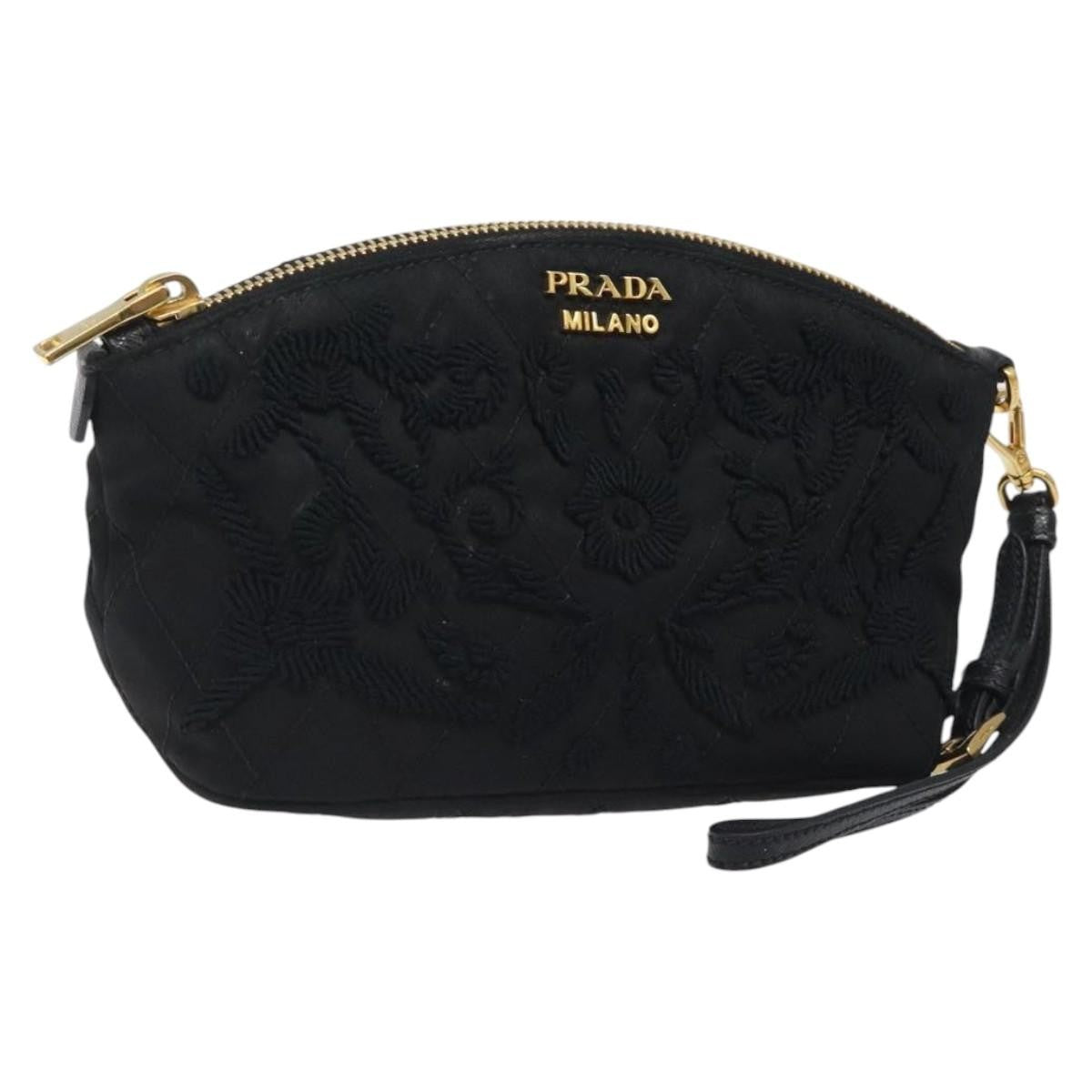 Prada Vintage Pouch Tessuto Gold Nylon Clutche & Pouche Bag (Pre-Loved)