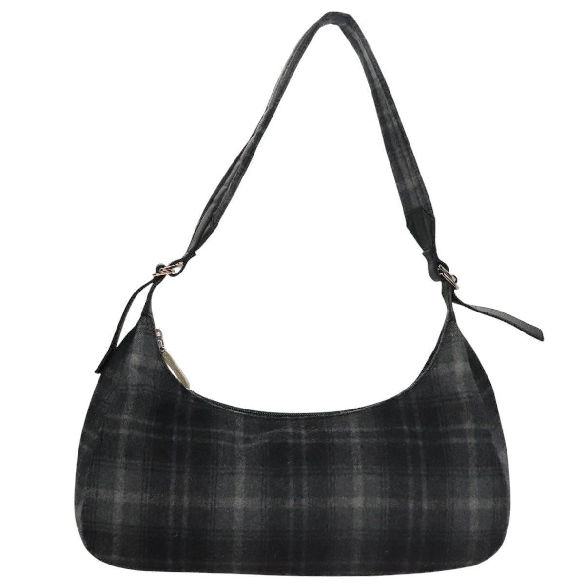 Salvatore Ferragamo Shoulder Bag Wool Gray Wool Shoulder Bag Bag (Pre-Loved)