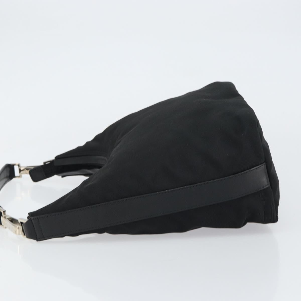 Gucci Zip Hobo Nylon Black Nylon Shoulder Bag Bag (Authentic Pre-Loved)