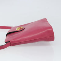 Salvatore Ferragamo Gancini Shoulder Bag Leather Pink Leather Shoulder Bag Bag (Authentic Pre-Loved)