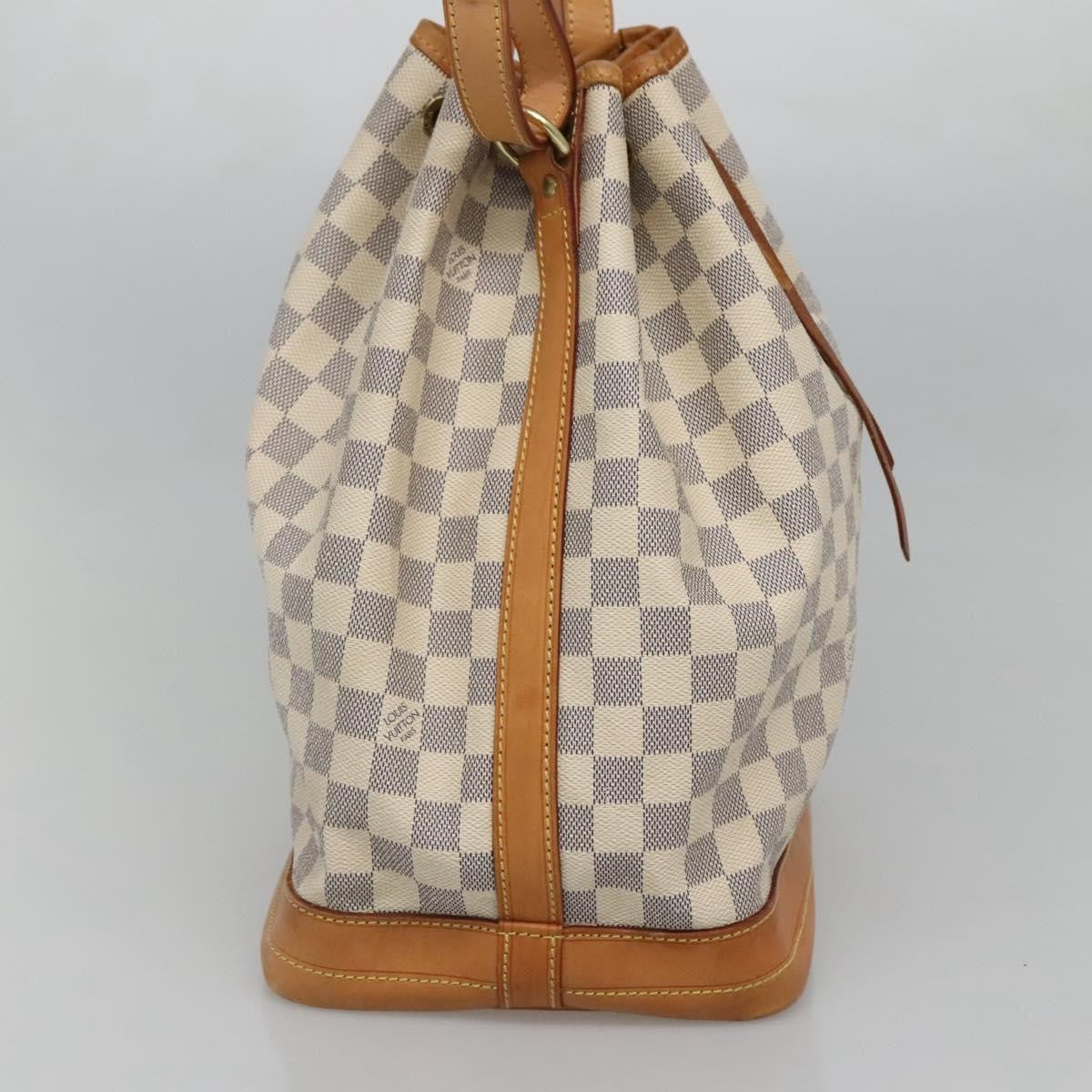 Louis Vuitton Noe Handbag Damier White Canvas Shoulder Bag Bag (Pre-Loved)