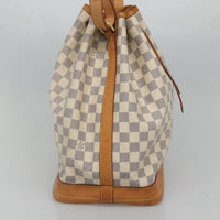 Louis Vuitton Noe Handbag Damier White Canvas Shoulder Bag Bag (Pre-Loved)