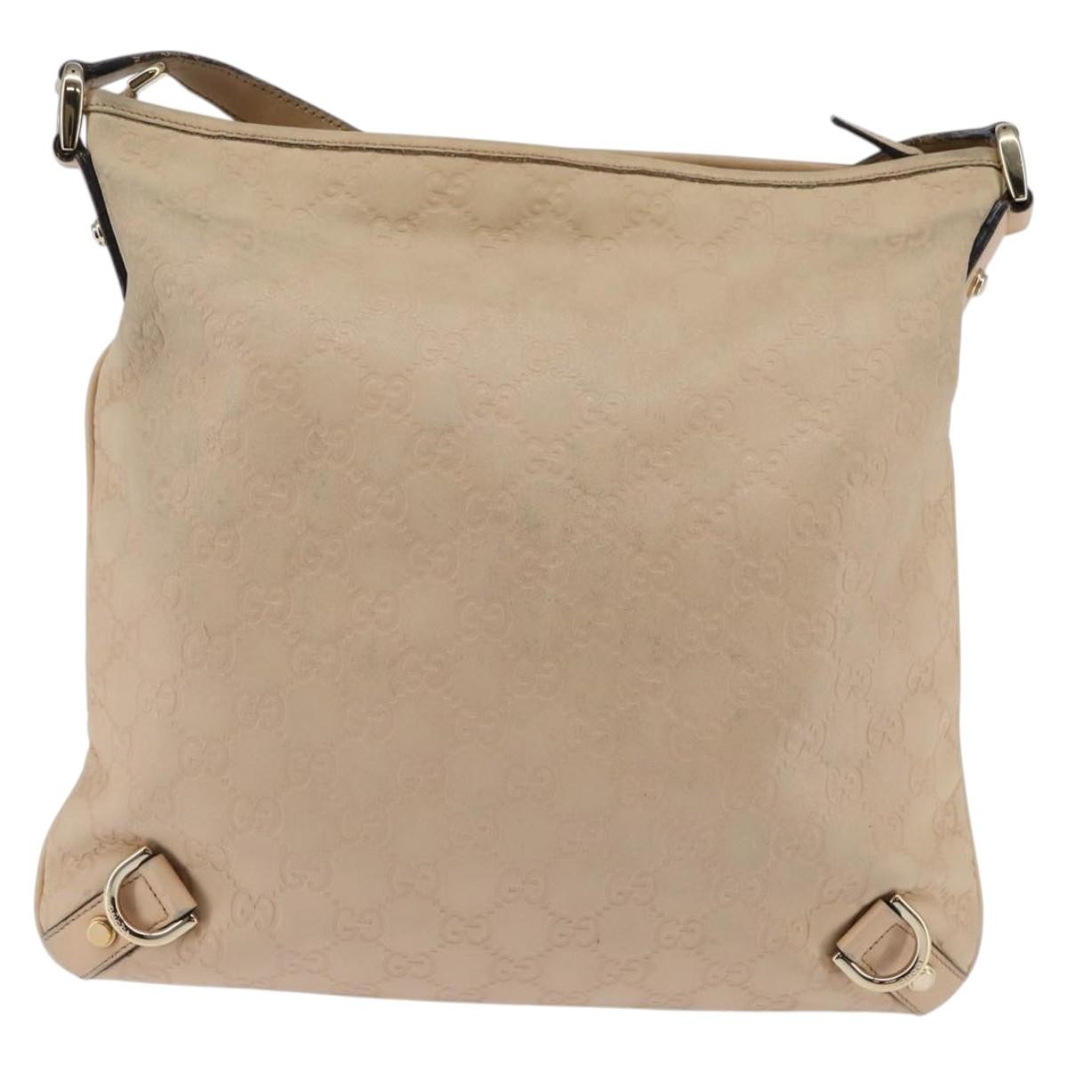 Gucci Abbey D-Ring Messenger Bag Guccissima Leather Beige Leather Shoulder Bag Bag (Pre-Loved)