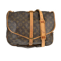 Louis Vuitton Louis Vuitton Saumur Handbag Monogram Canvas Brown Canvas Shoulder Bag Bag (Authentic Pre-Loved)