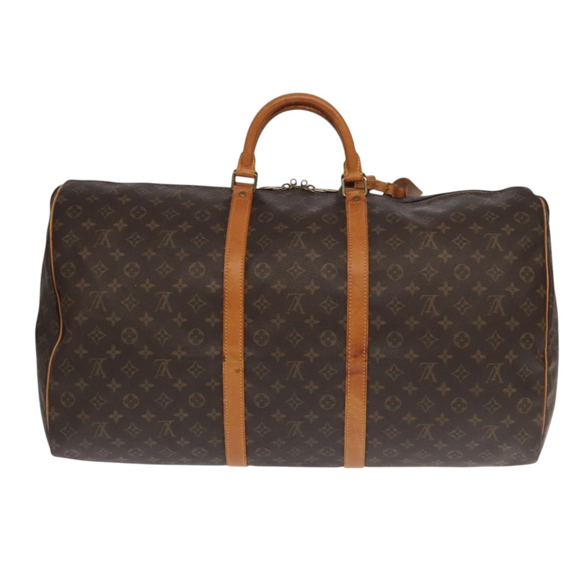 Louis Vuitton Keepall Bag Monogram Canvas Brown Canvas Travel Bag Bag (Pre-Loved)