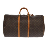 Louis Vuitton Keepall Bag Monogram Canvas Brown Canvas Travel Bag Bag (Pre-Loved)