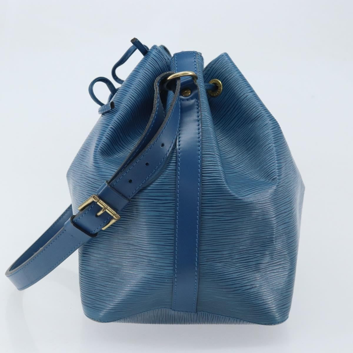 Louis Vuitton Petit Noe Handbag Epi Leather Blue Leather Shoulder Bag Bag (Authentic Pre-Loved)