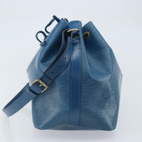 Louis Vuitton Petit Noe Handbag Epi Leather Blue Leather Shoulder Bag Bag (Authentic Pre-Loved)