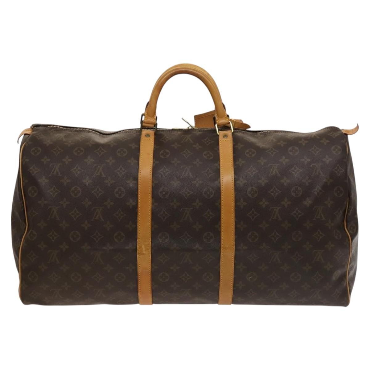 Louis Vuitton Keepall Bag Monogram Canvas Brown Canvas Travel Bag Bag (Authentic Pre-Loved)