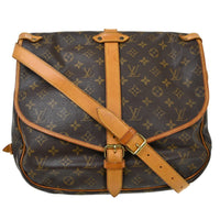 Louis Vuitton Louis Vuitton Saumur Handbag Monogram Canvas Brown Canvas Shoulder Bag Bag (Pre-Loved)